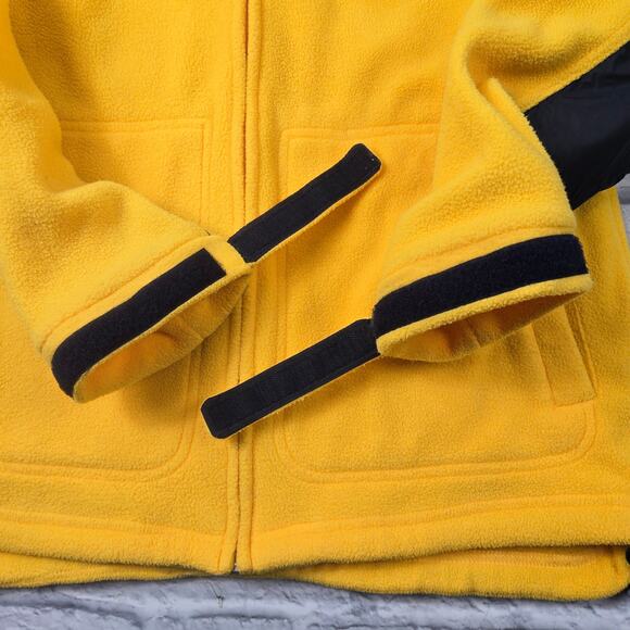 Y2k Tommy Hilfiger Jeans Yellow Jacket Colorblock Fleece Mixed Media size Large - Picture 12 of 16